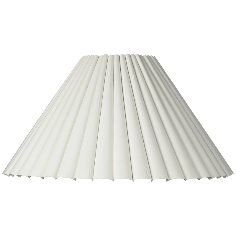 Springcrest Collection 7" Top x 20 1/2" Bottom x 10 3/4" High x 12 1/2" Slant Lamp Shade Replacement Box Pleat Spider Harp Finial