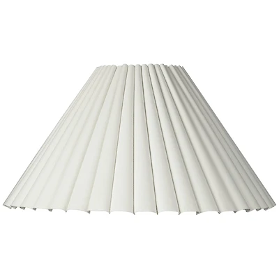 Springcrest Collection 7" Top x 20 1/2" Bottom x 10 3/4" High x 12 1/2" Slant Lamp Shade Replacement Box Pleat Spider Harp Finial