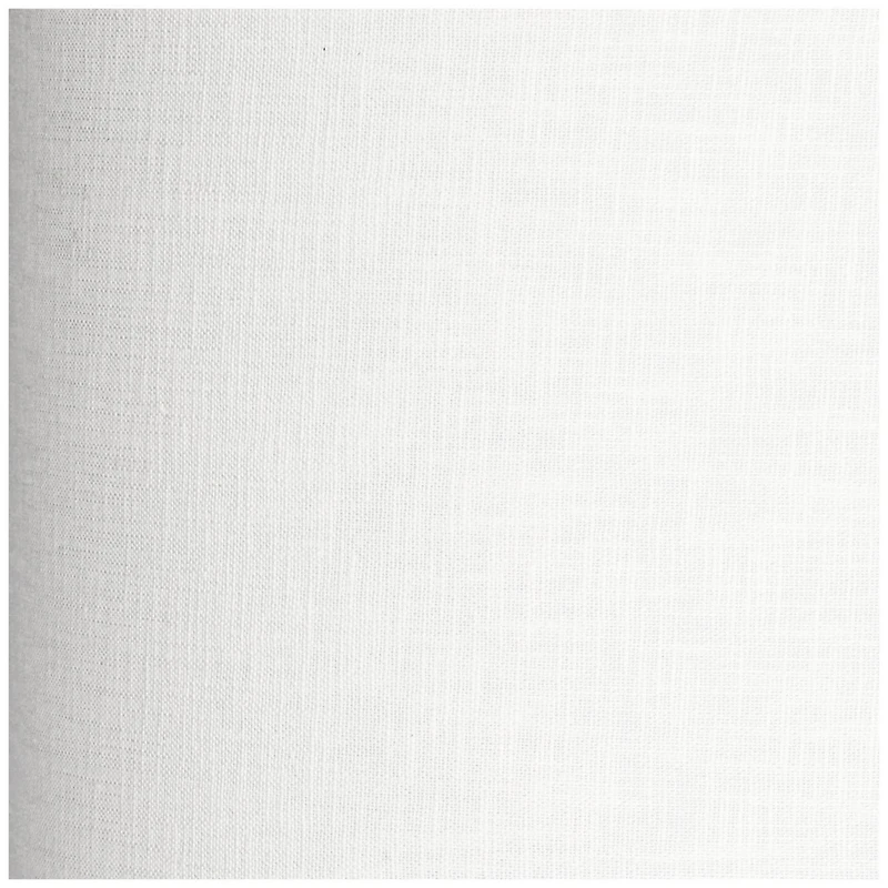 Springcrest White Tall Linen Medium Drum Lamp Shade 14" Top x 14" Bottom x 15" High (Spider) Replacement with Harp and Finial