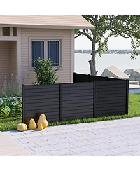 Slickblue 2-Pack Outdoor Picket Fence with 3 Cuspidal Foot Stakes