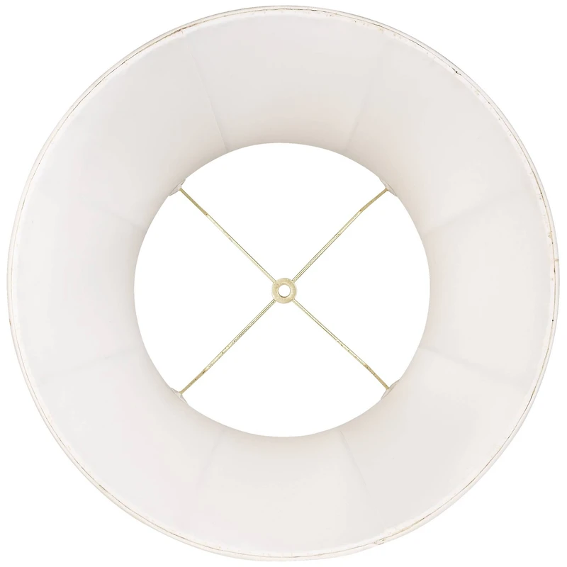 Springcrest Creme Mushroom Pleat Large Lamp Shade 12" Top x 18" Bottom x 18" Slant x 17.75" High (Spider) Replacement with Harp an