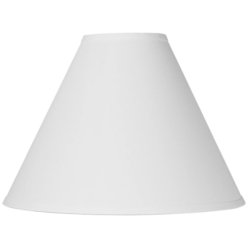 Springcrest White Linen Medium Chimney Lamp Shade 5" Top x 15" Bottom x 10.5" High x 11.5" Slant (Spider) Replacement with Harp an