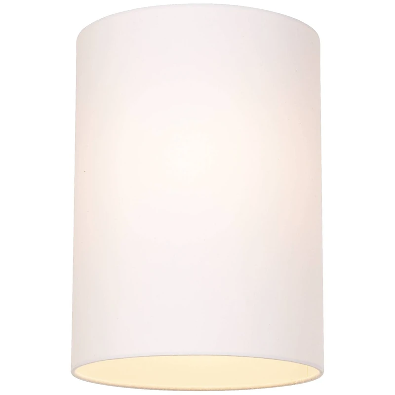 Springcrest Set of 2 Drum Lamp Shades White Small 8" Top x 8" Bottom x 11" High Spider with Replacement Harp and Finial Fitting