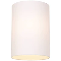 Springcrest Set of 2 Drum Lamp Shades White Small 8" Top x 8" Bottom x 11" High Spider with Replacement Harp and Finial Fitting