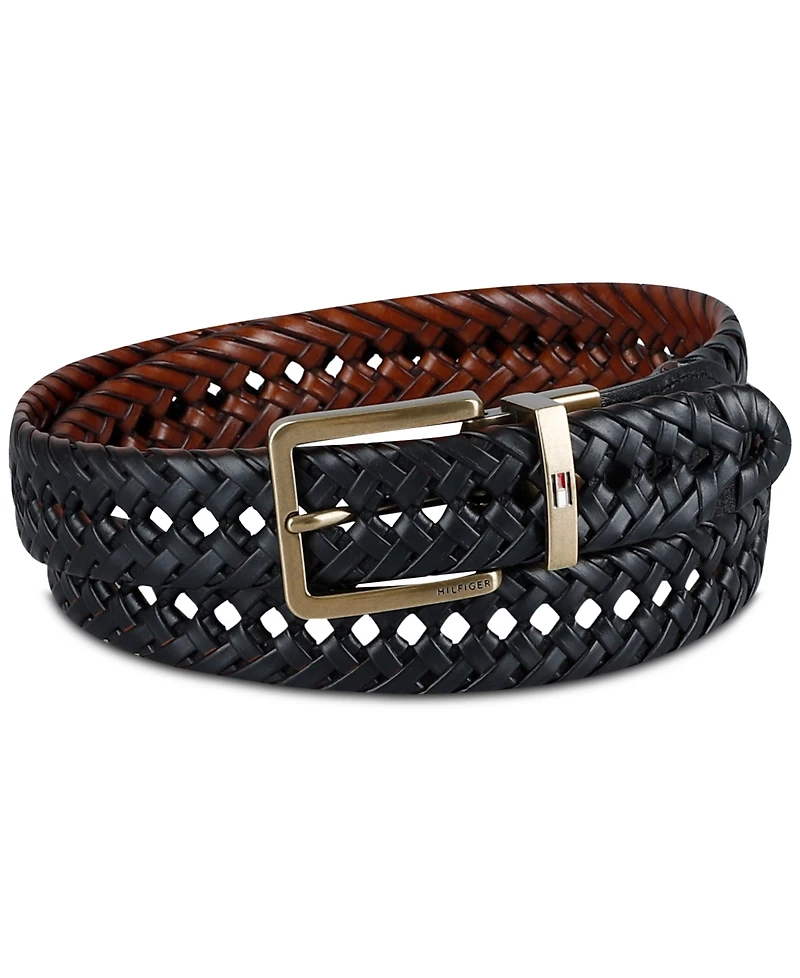 Tommy Hilfiger Men's Reversible Lace Logo Belt