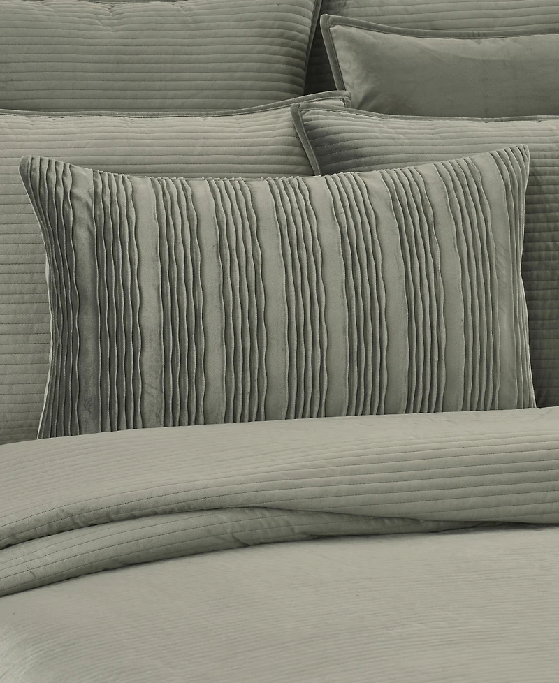 J Queen New York Townsend Wave Lumbar Decorative Pillow Cover, 16" x 26"