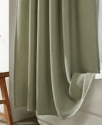 Calvin Klein Waffle Solid Textured Shower Curtain, 70" x 72"