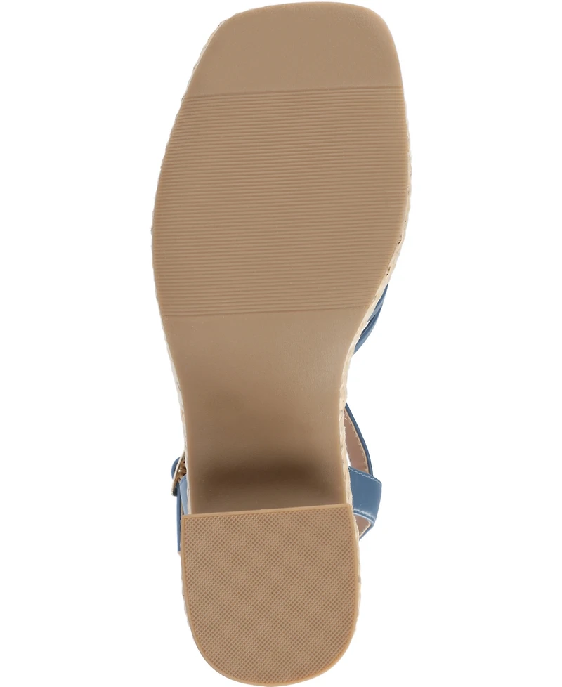 Journee Collection Women's Hally Platform Block Heel Sandals