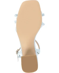 Journee Collection Women's Meryl Bow Block Heel Dress Sandals