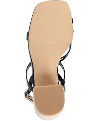 Journee Collection Women's Olivina Espadrille Block Heel Strappy Sandals