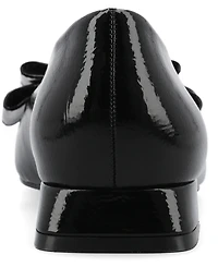 Journee Collection Women's Ophelia Bow Low Block Heel Dress Flats