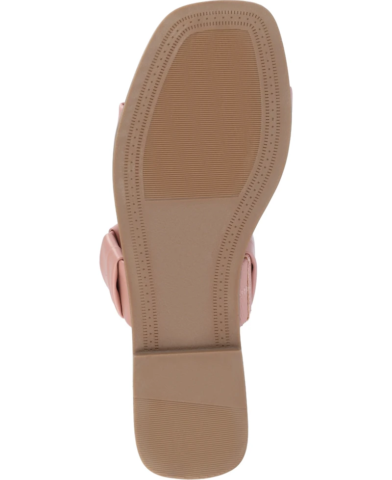 Journee Collection Women's Pegie Slip On Flat Sandals