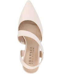 Journee Collection Women's Scarlett Asymmetrical Pointed Toe Pumps
