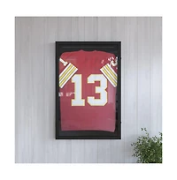 Hbcy Creations Jersey Display Case - Solid Wood with Uv Treated Acrylic Window Anti-Theft Lock 2 Keys For All Types of Jerseys