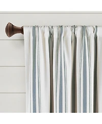 Farmhouse Stripe Yarn Dyed Eco-Friendly Recycled Cotton Window Curtain Panels