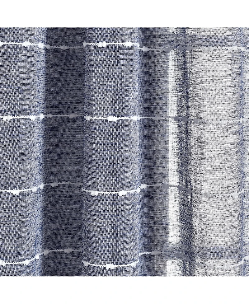 Farmhouse Textured Back Tab/Rod Pocket Sheer Window Curtain Panels