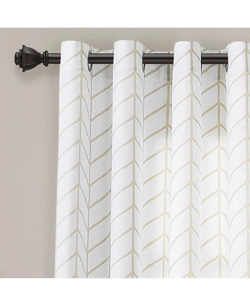 Calia Chevron Geo Window Curtain Panels