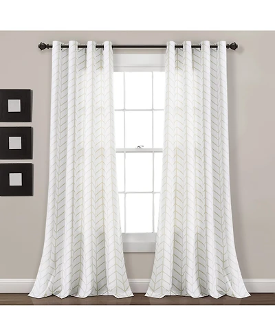 Calia Chevron Geo Window Curtain Panels