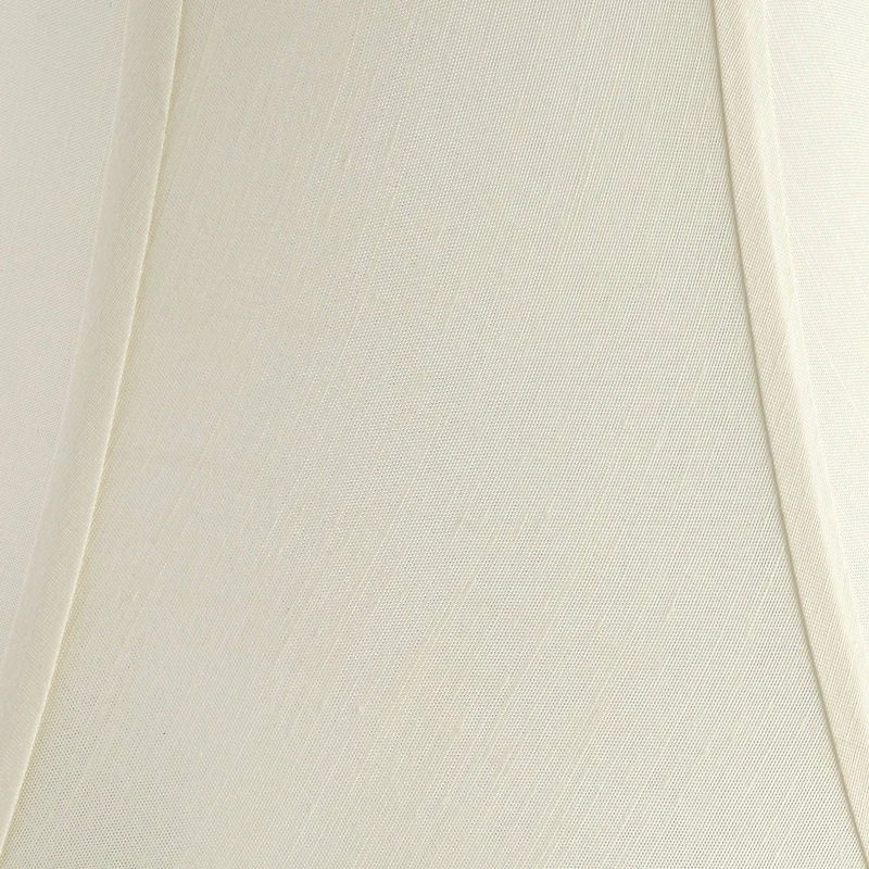 Springcrest Cream Scalloped Gallery Medium Bell Lamp Shade 7" Top x 14" Bottom x 12.5" High (Spider) Replacement with Harp and Finial