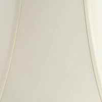 Springcrest Cream Scalloped Gallery Medium Bell Lamp Shade 7" Top x 14" Bottom x 12.5" High (Spider) Replacement with Harp and Finial
