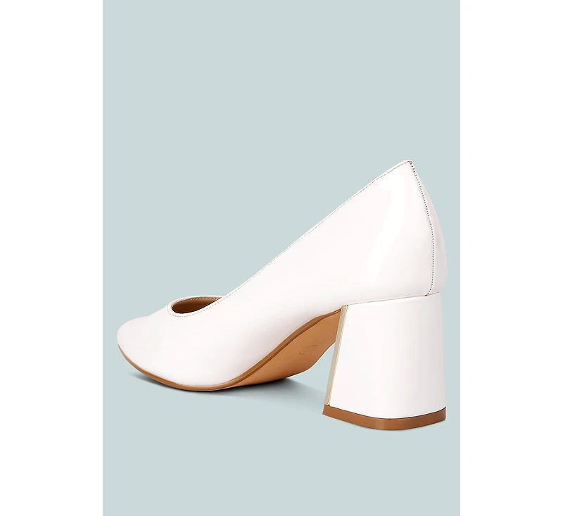 Zaila Metallic Accent Block Heel Pumps Women