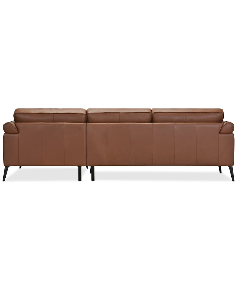 Keery 112" 2-Pc. Leather Sectional with Chaise, Created for Macy's
