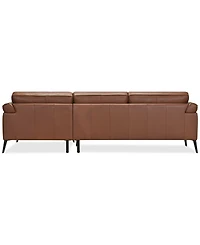 Keery 112" 2-Pc. Leather Sectional with Chaise, Created for Macy's