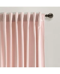 Lush Decor Prima Velvet Solid Light Filtering Back Tab/Rod Pocket Window Curtain Panels