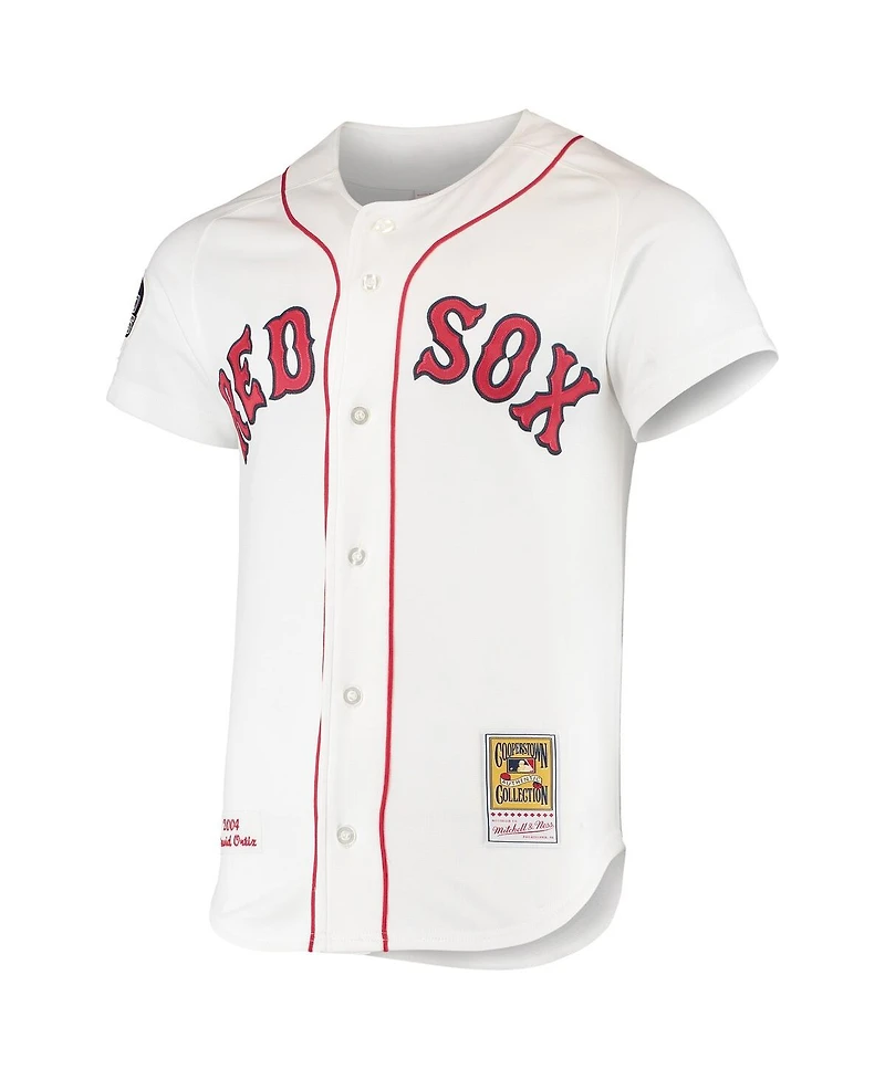 Men's Mitchell & Ness David Ortiz White Boston Red Sox 2004 Cooperstown Collection Home Authentic Jersey