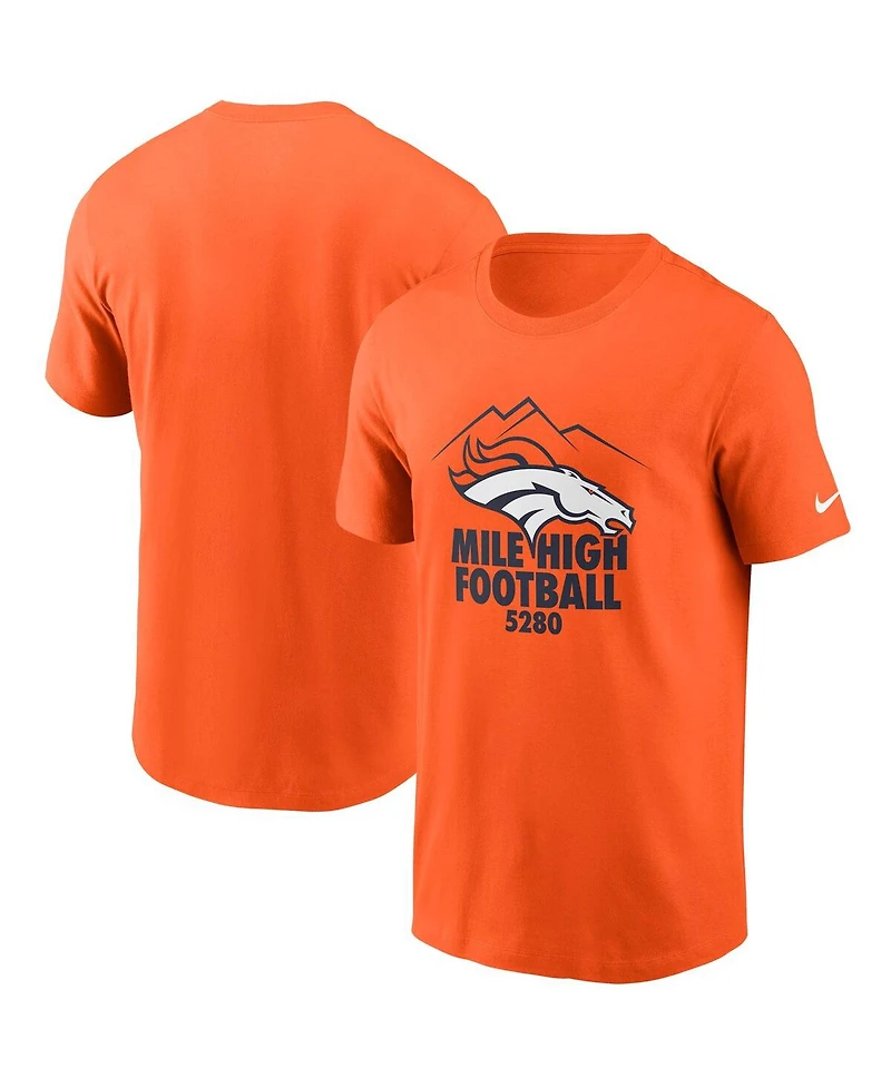 Men's Nike Orange Denver Broncos Hometown Collection 5280 T-shirt