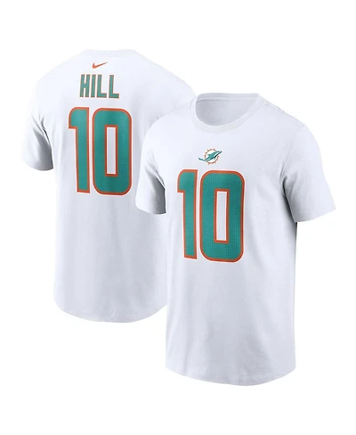 Men's Nike Tyreek Hill White Miami Dolphins Player Name and Number T-shirt