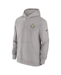 Men's Nike Gray New Orleans Saints Sideline Club Fleece Pullover Hoodie