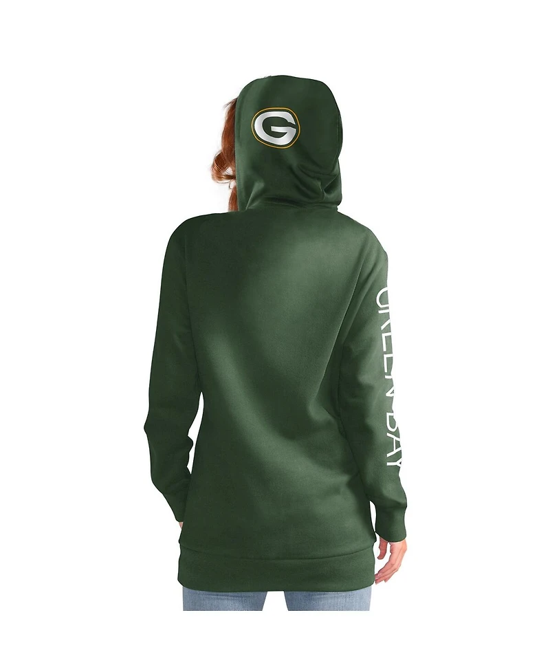 Women's G-iii 4Her by Carl Banks Green Green Bay Packers Extra Inning Pullover Hoodie