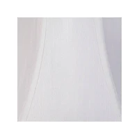 Imperial Shade White Small Bell Lamp Shade 6" Top x 12" Bottom x 9" Slant x 8.5" High (Spider) Replacement with Harp and Finial