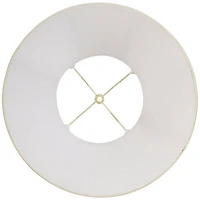 Creme Large Bell Lamp Shade 9" Top x 17" Bottom x 11" Slant x 10.5" High (Spider) Replacement with Harp and Finial - Springcrest