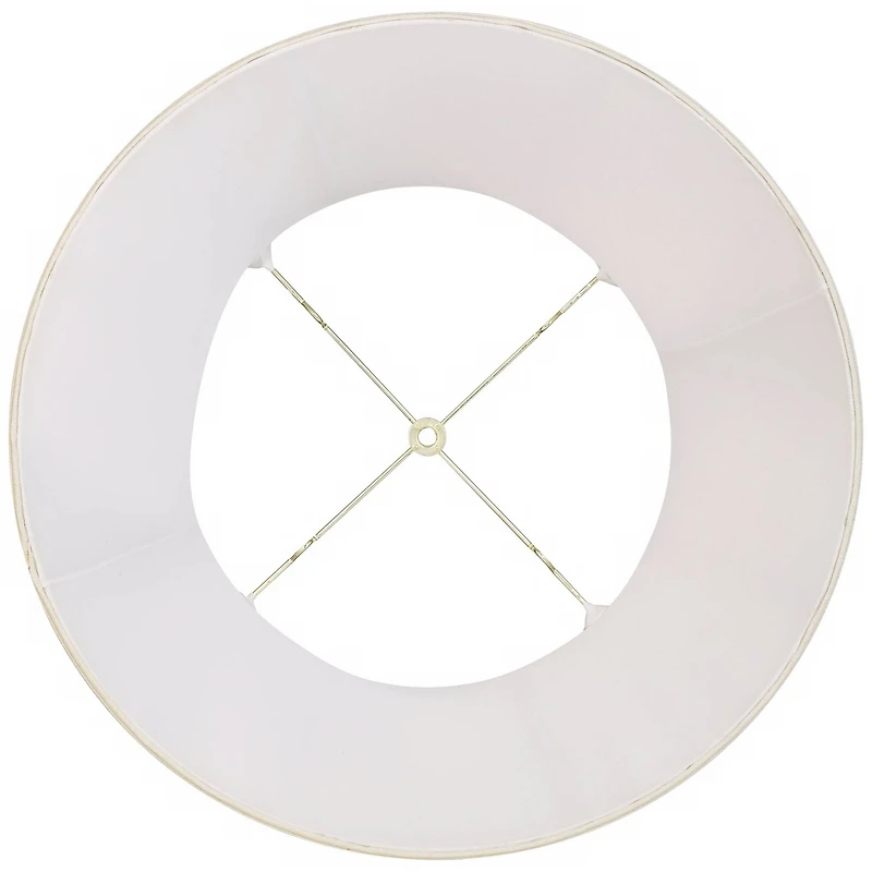 Imperial Shade Creme Large Lamp Shade 13" Top x 19" Bottom x 11" Slant x 11" High (Spider) Replacement with Harp and Finial