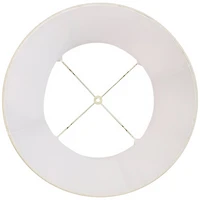Imperial Shade Creme Large Lamp Shade 13" Top x 19" Bottom x 11" Slant x 11" High (Spider) Replacement with Harp and Finial