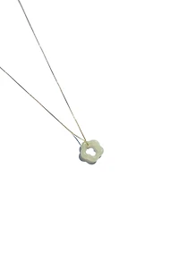 Plum blossom — Green jade pendant necklace