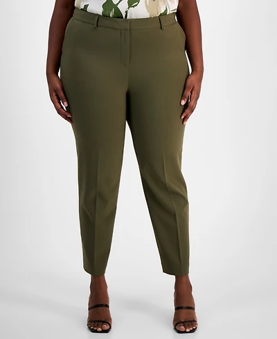 Tahari Asl Plus Size Classic Mid Rise Ankle Pants