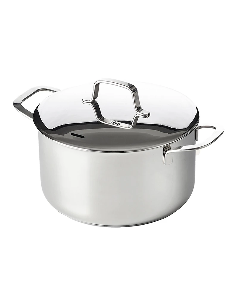 Alva Maestro 4Qt Tri-Ply Stainless Steel Stock Pot with Lid – Induction & Oven Safe