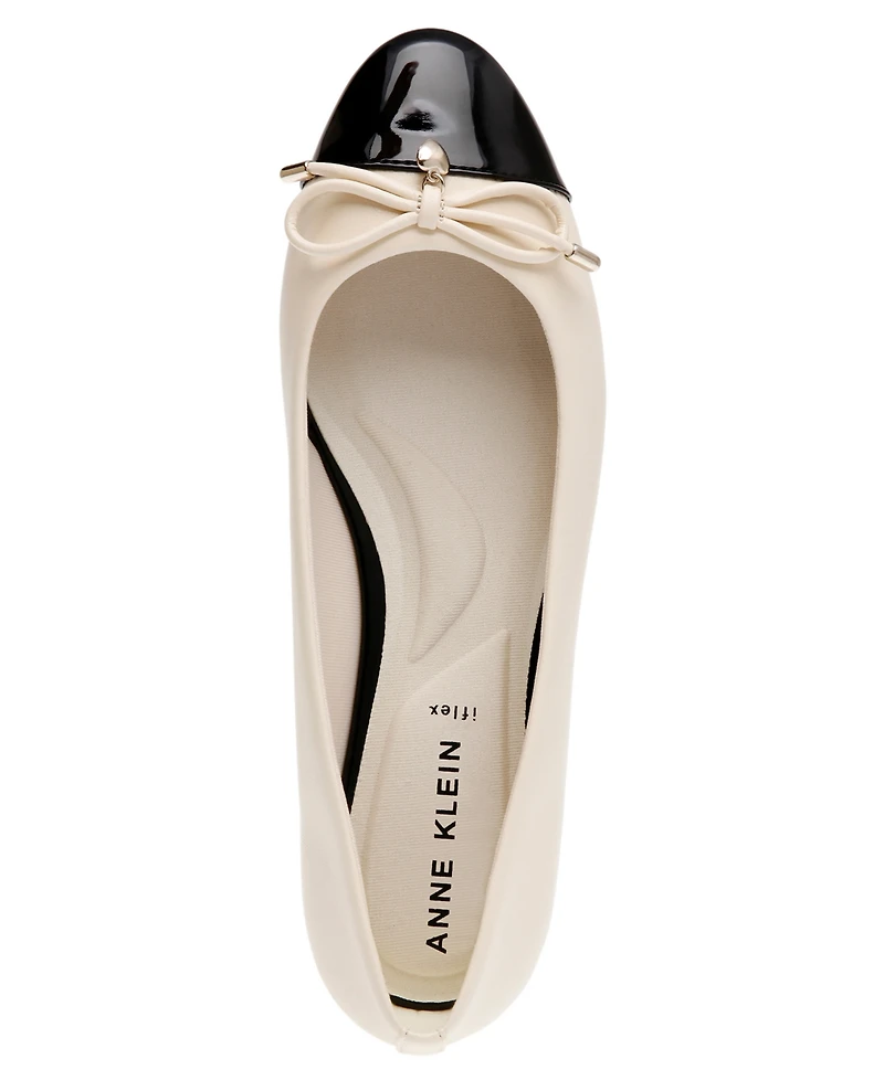 Anne Klein Women's Luci Cap Toe Ballet Flats