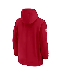 Men's Nike Red Tampa Bay Buccaneers Sideline Half-Zip Hoodie