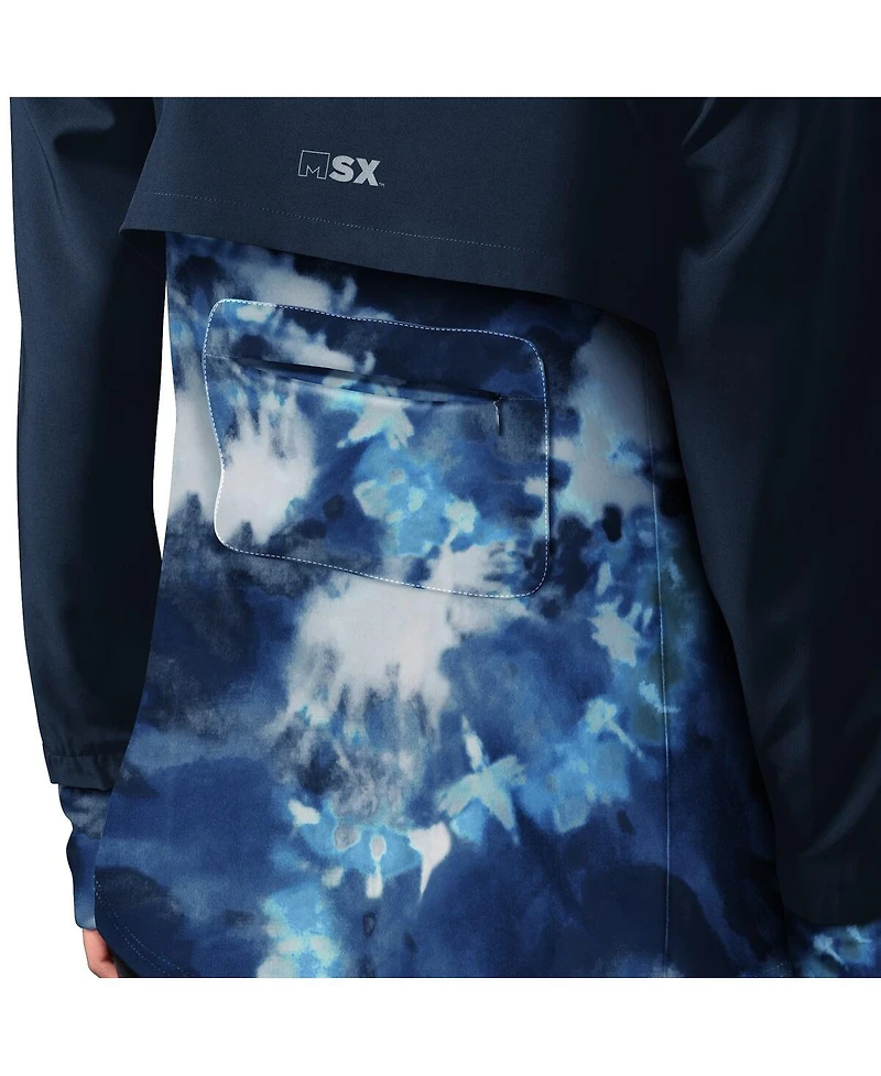 Women's Msx by Michael Strahan Navy Buffalo Bills Grace Raglan Full-Zip Running Jacket