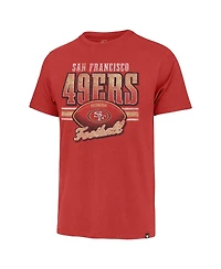 Men's '47 Brand Scarlet Distressed San Francisco 49ers Last Call Franklin T-shirt