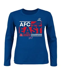 Women's Fanatics Royal Buffalo Bills 2023 Afc East Division Champions Plus Conquer Long Sleeve Crew Neck T-shirt