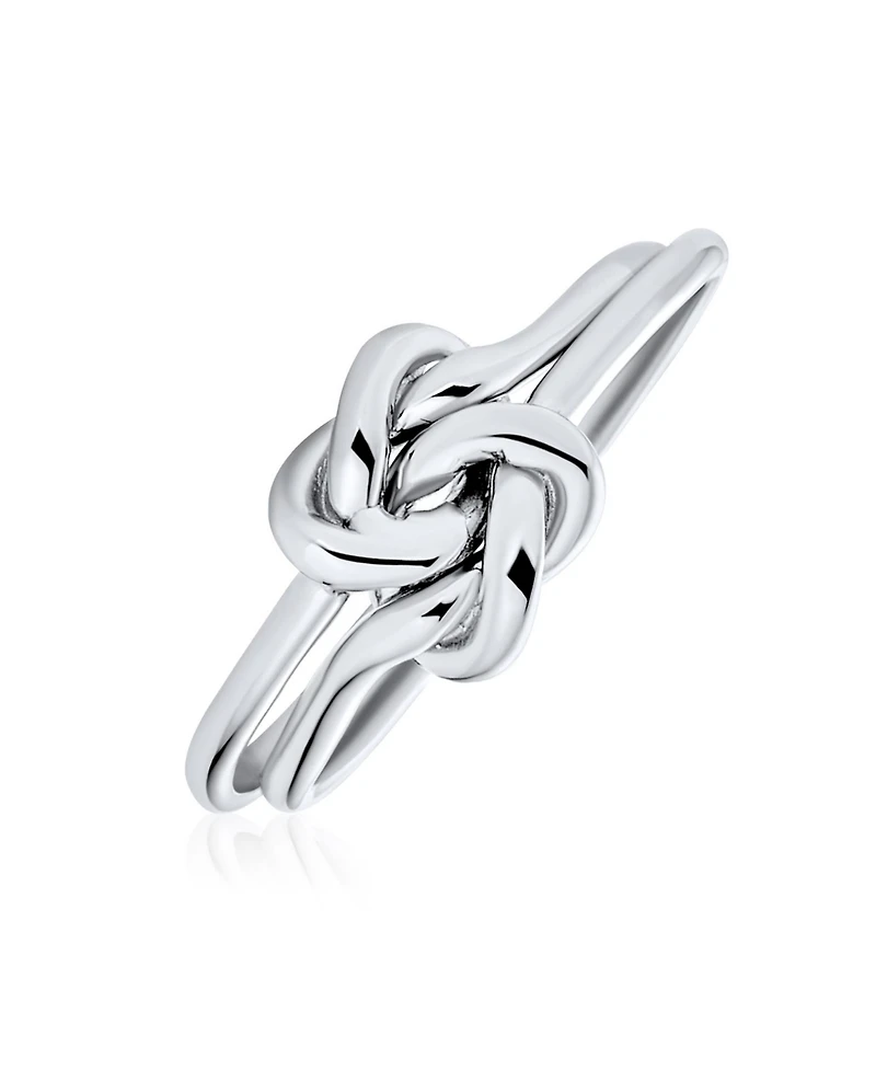 Bling Jewelry Best Friends Irish Celtic Love Knots Infinity Promise Ring Band Oxidized .925 Sterling Silver
