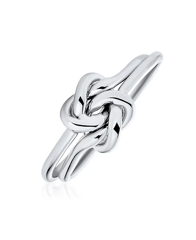Bling Jewelry Best Friends Irish Celtic Love Knots Infinity Promise Ring Band Oxidized .925 Sterling Silver