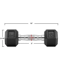 Philosophy Gym Rubber Coated Hex Dumbbell Hand Weights