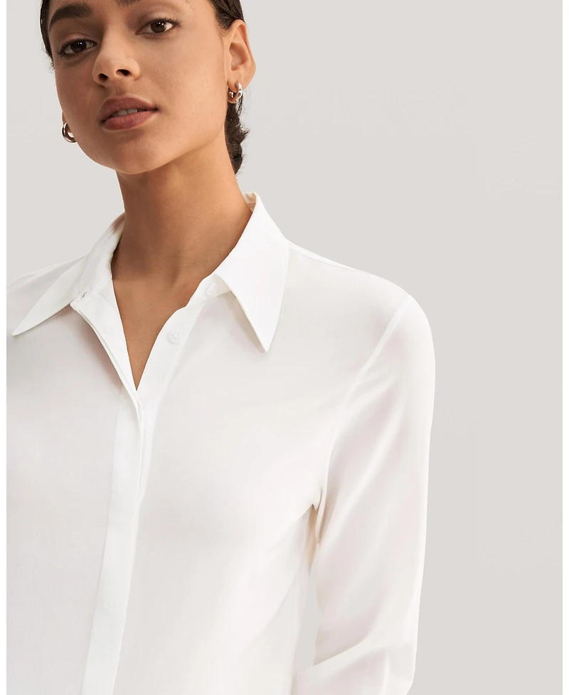 Lilysilk Women's Wrinkle Free Basic Silk Shirt for Women