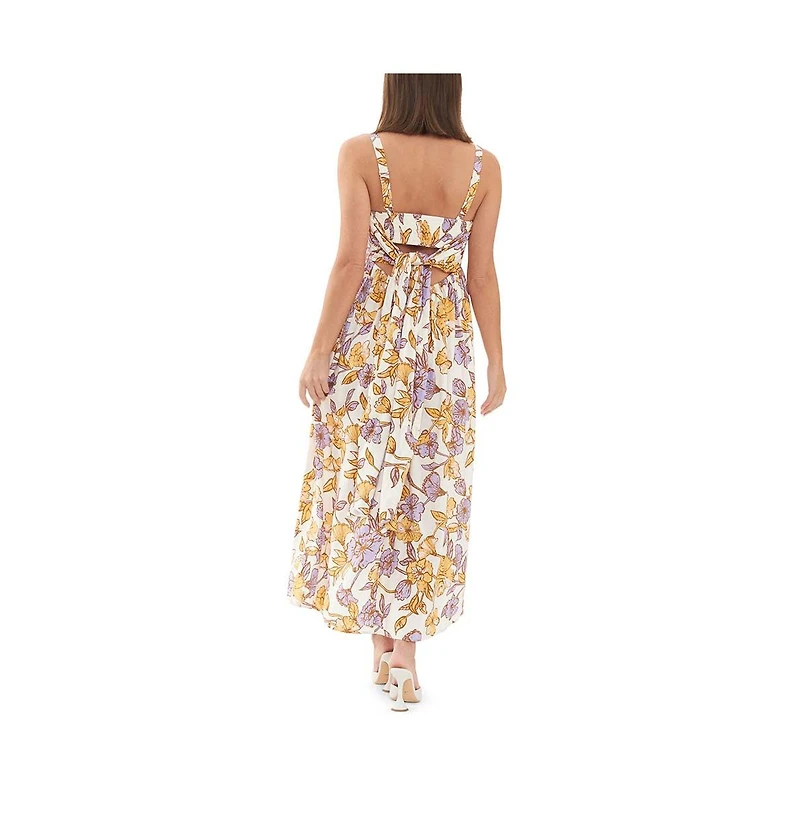 Ripe Maternity Maya Tie Back Linen Dress Natural